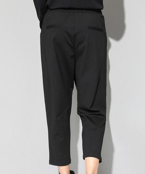 Asymmetric Button Wrap Pants